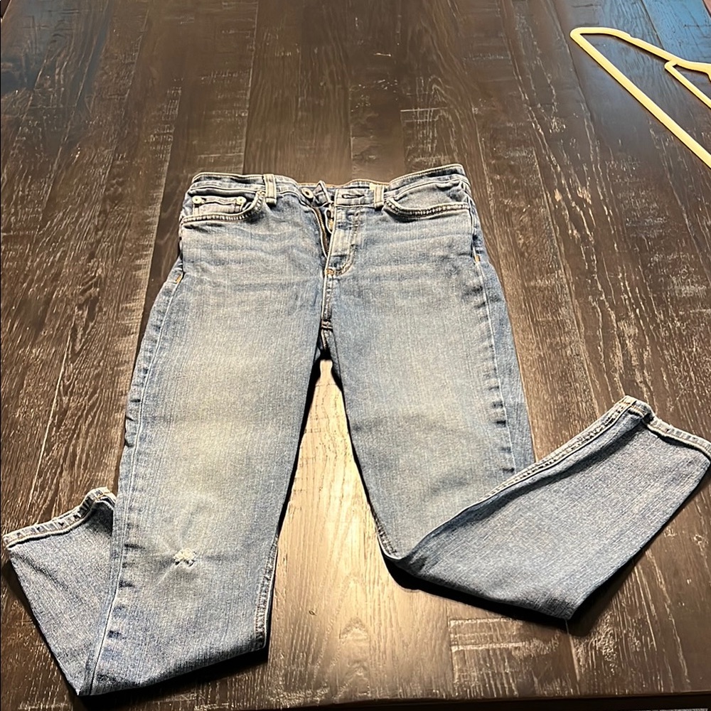 Rag & Bone Blue Straight Leg Jeans